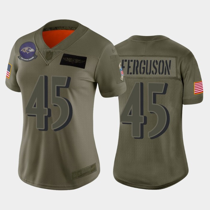 Womens Baltimore Ravens Jaylon Ferguson Camo 2019 Salute To Service Limited Jersey - Cocomos