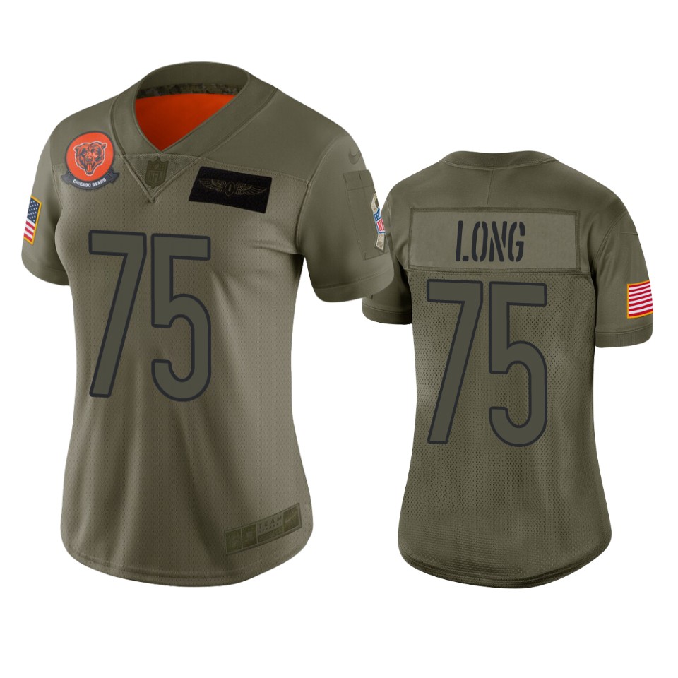 Womens Chicago Bears Kyle Long Camo 2019 Salute To Service Limited Jersey - Cocomos