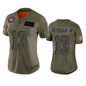 Womens Cleveland Browns Odell Beckham Jr Camo 2019 Salute To Service Limited Jersey