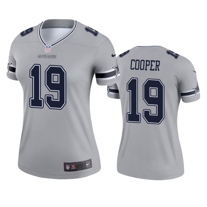 Womens Dallas Cowboys Amari Cooper Silver Inverted Legend Jersey