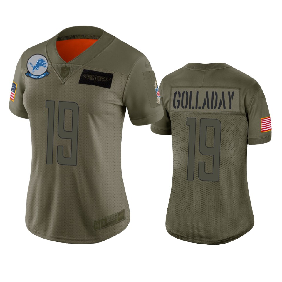 Womens Detroit Lions Kenny Golladay Camo 2019 Salute To Service Limited Jersey - Cocomos