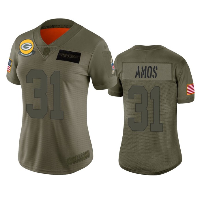 Womens Green Bay Packers Adrian Amos Camo 2019 Salute To Service Limited Jersey - Cocomos