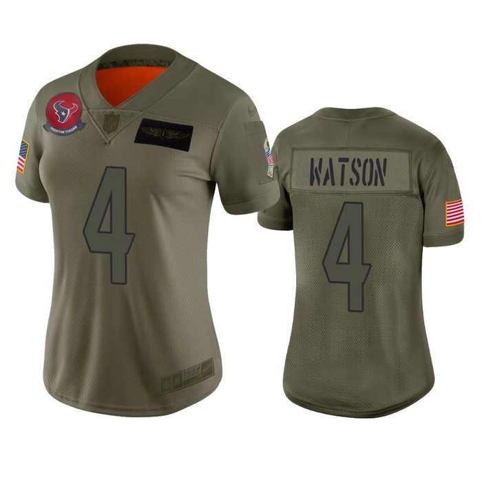 Womens Houston Texans Deshaun Watson Camo 2019 Salute To Service Limited Jersey