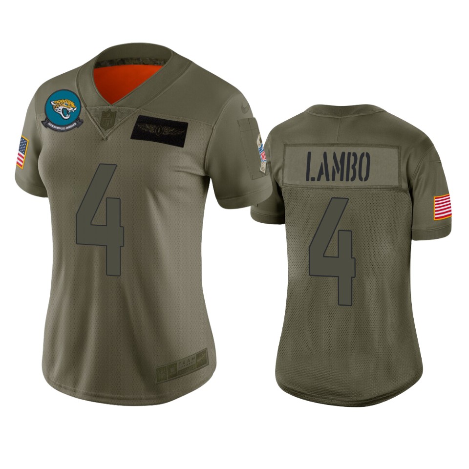 Womens Jacksonville Jaguars Josh Lambo Camo 2019 Salute To Service Limited Jersey - Cocomos