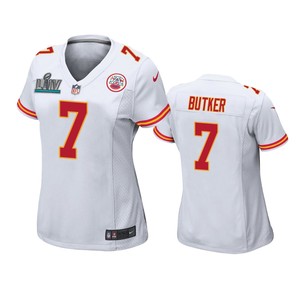 Womens Kansas City Chiefs Harrison Butker White Super Bowl Liv Game Jersey