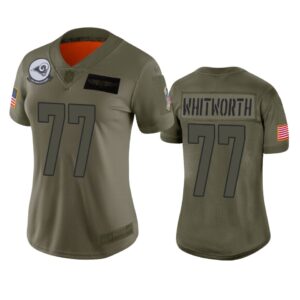 Womens Los Angeles Rams Andrew Whitworth Camo 2019 Salute To Service Limited Jersey - Cocomos