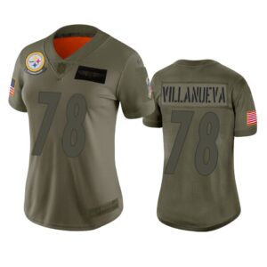 Womens Pittsburgh Steelers Alejandro Villanueva Camo 2019 Salute To Service Limited Jersey - Cocomos