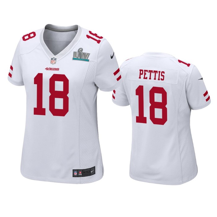 Womens San Francisco 49ers Dante Pettis White Super Bowl Liv Game Jersey