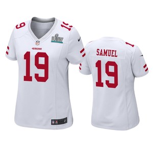 Womens San Francisco 49ers Deebo Samuel White Super Bowl Liv Game Jersey - Cocomos