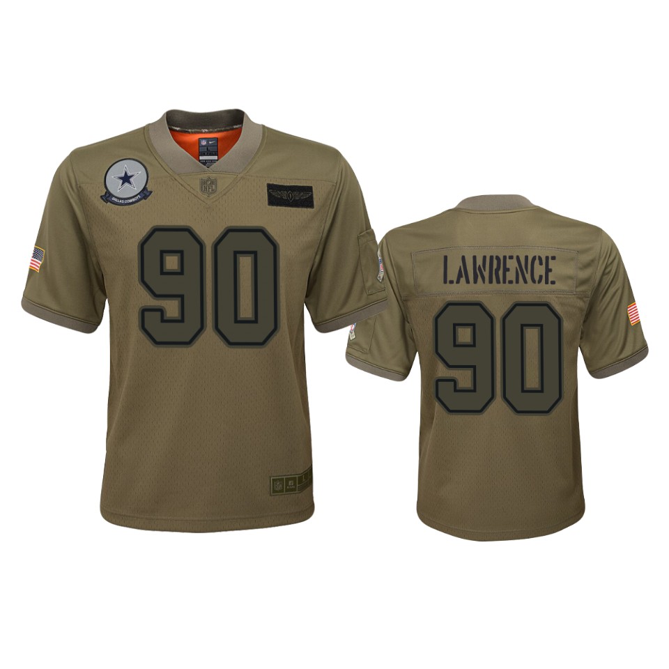 Youth Dallas Cowboys Demarcus Lawrence Camo 2019 Salute To Service Game Jersey - Cocomos