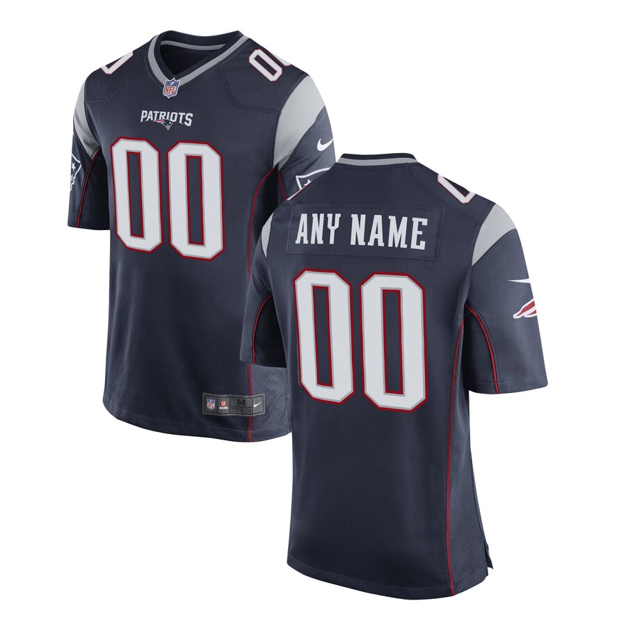 Youth New England Patriots Nike Navy Customized Game Jersey - Cocomos