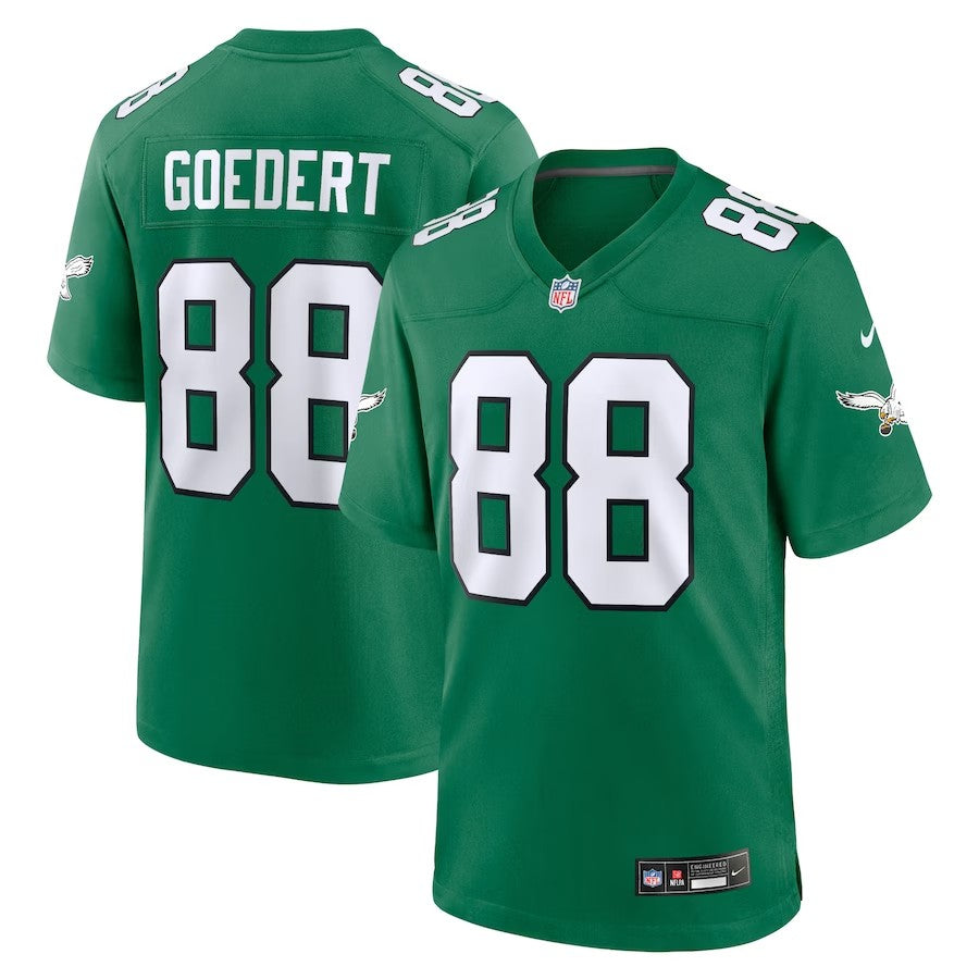 Youth Philadelphia Eagles #88 Dallas Goedert Alternate Player Game Jersey - Kelly Green - Cocomos