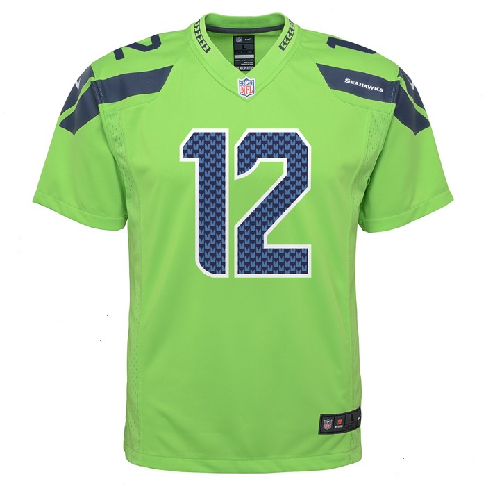 12th Fan Seattle Seahawks Nike Youth Game Jersey - Neon Green