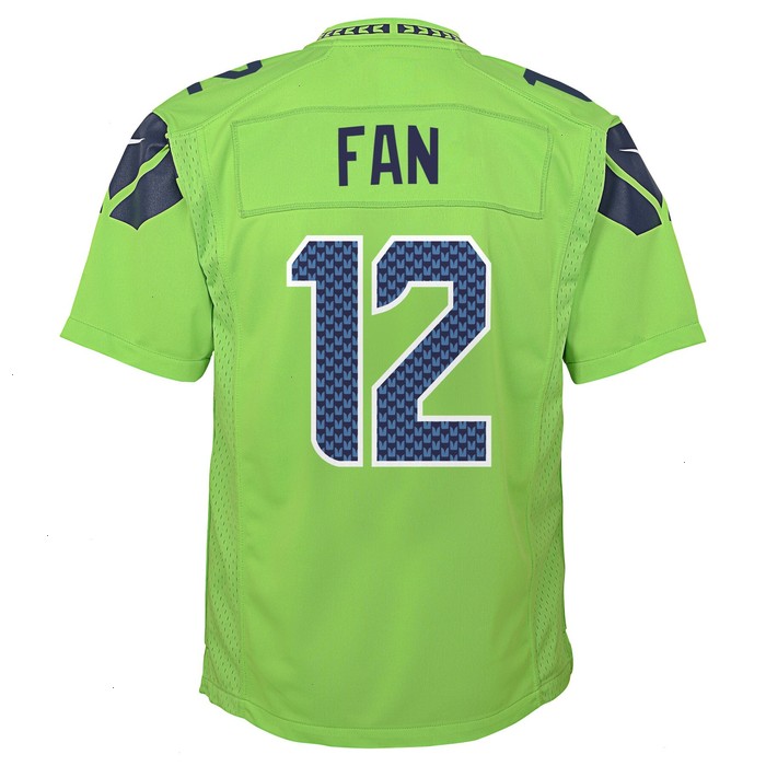 12th Fan Seattle Seahawks Nike Youth Game Jersey - Neon Green