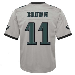 A.J. Brown Philadelphia Eagles Nike Youth Inverted Game Jersey - Silver