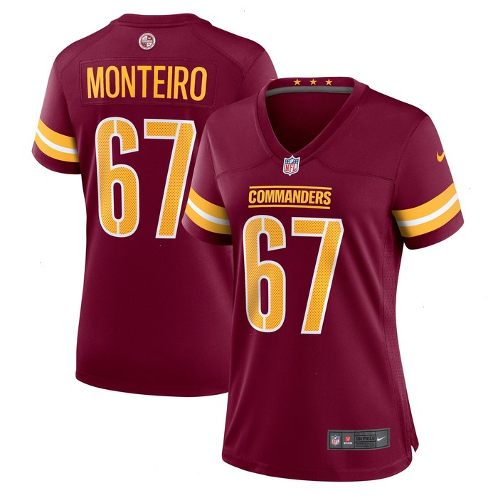 Aaron Monteiro Washington Commanders Nike Women's Game Player Jersey - Burgundy