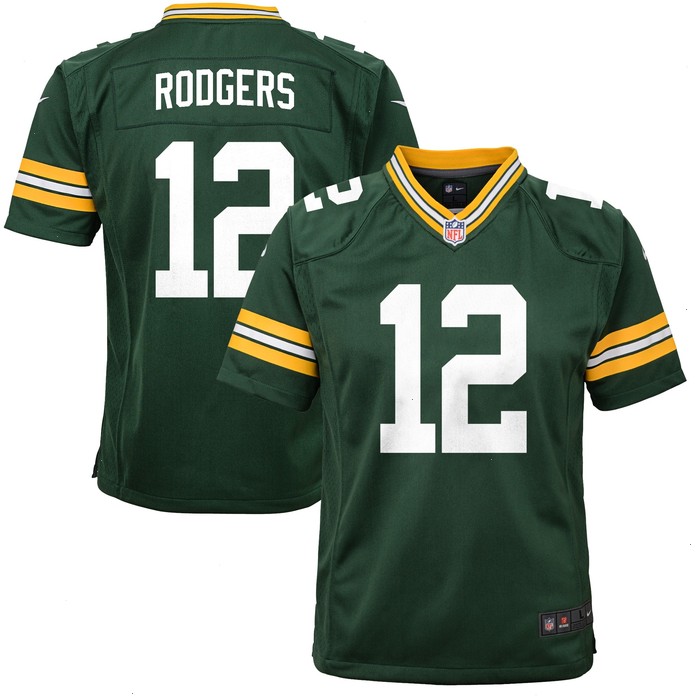 Aaron Rodgers Green Bay Packers Nike Youth Game Jersey - Green V1