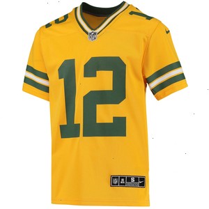 Aaron Rodgers Green Bay Packers Nike Youth Inverted Team Game Jersey - Gold