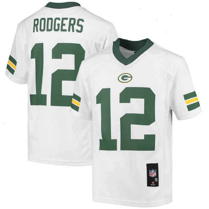 Aaron Rodgers Green Bay Packers Youth Replica Player Jersey - White