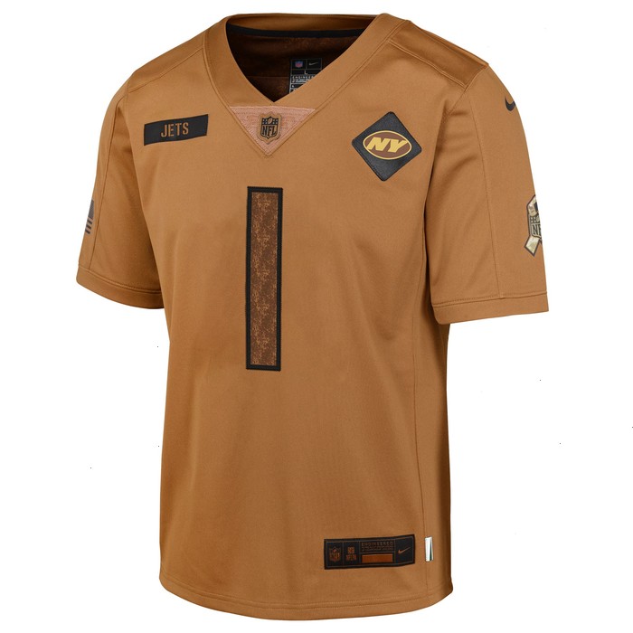 Ahmad Sauce Gardner New York Jets Nike Youth 2023 Salute To Service Limited Jersey - Brown