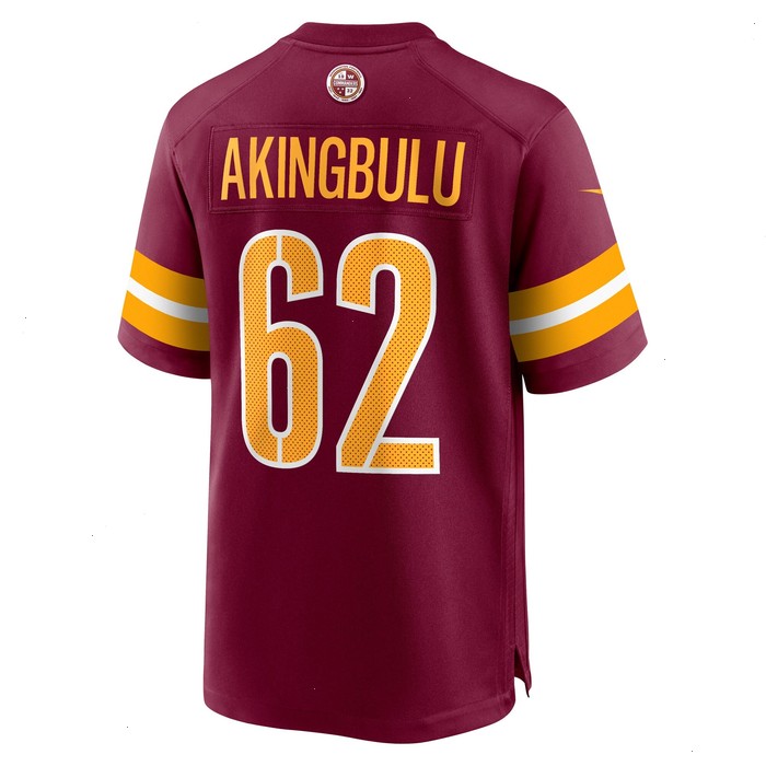 Alex Akingbulu Washington Commanders Nike Game Player Jersey - Burgundy