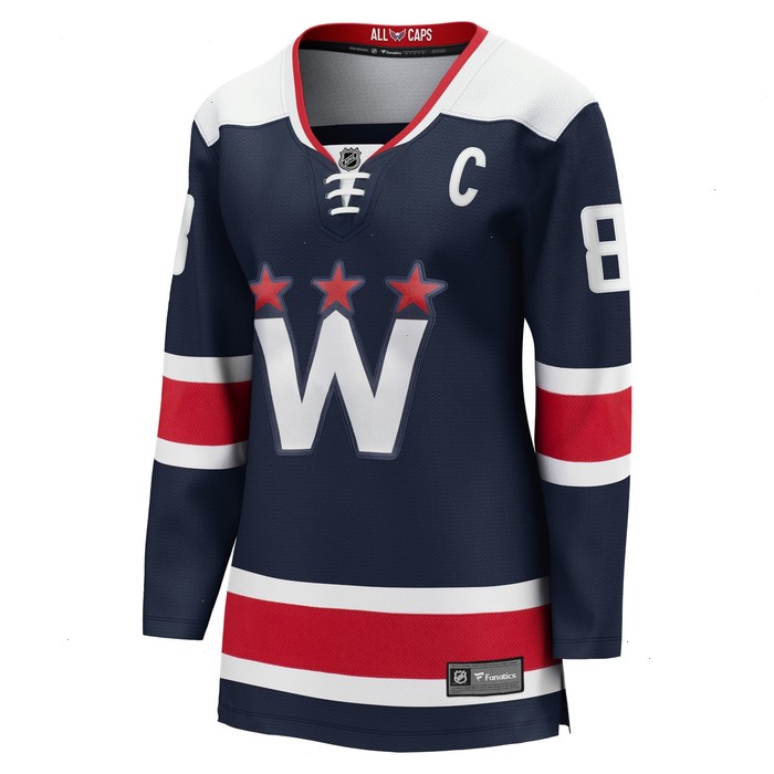 Alexander Ovechkin Washington Capitals Fanatics Branded Women's 2020/21 Alternate Premier Breakaway Player Jersey - Navy