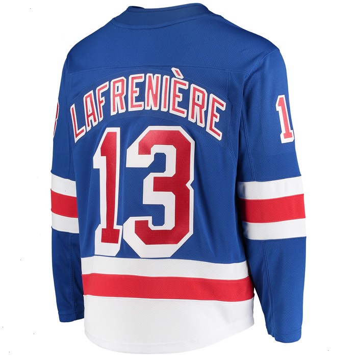 Alexis Lafrenière New York Rangers Fanatics Branded Premier Breakaway Player Jersey - Blue