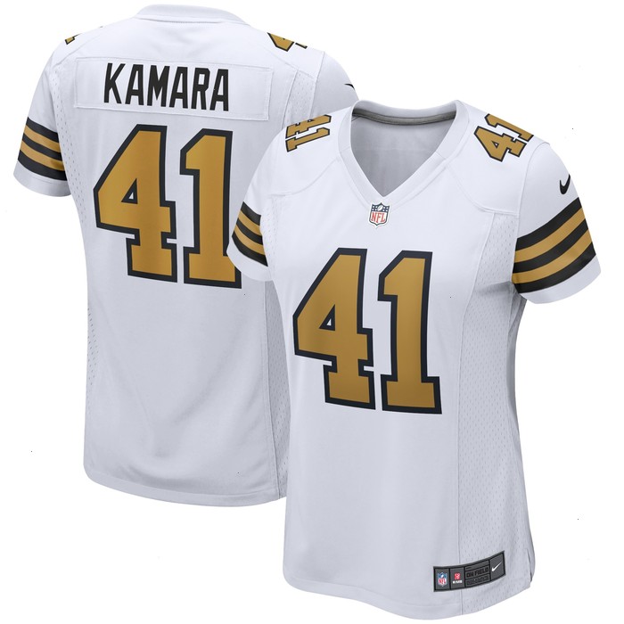 Alvin Kamara New Orleans Saints Nike Women's Alternate Game Player Jersey - White