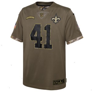 Alvin Kamara New Orleans Saints Nike Youth 2022 Salute To Service Player Limited Jersey - Olive