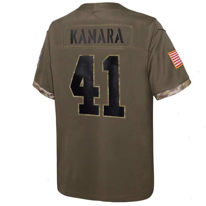 Alvin Kamara New Orleans Saints Nike Youth 2022 Salute To Service Player Limited Jersey - Olive