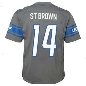 Amon-Ra St. Brown Detroit Lions Nike Youth Game Jersey - Silver