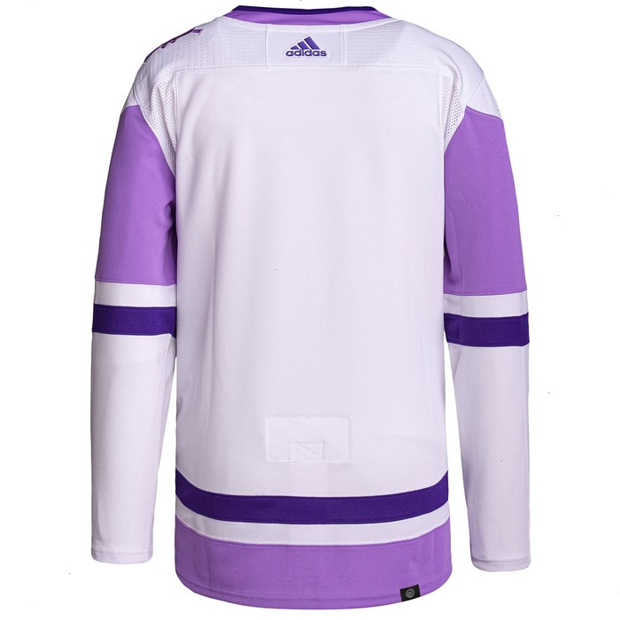 Anaheim Ducks adidas Hockey Fights Cancer Primegreen Authentic Blank Practice Jersey - White/Purple