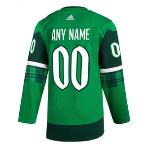  Anaheim Ducks adidas St. Patrick's Day Authentic Custom Jersey - Kelly Green