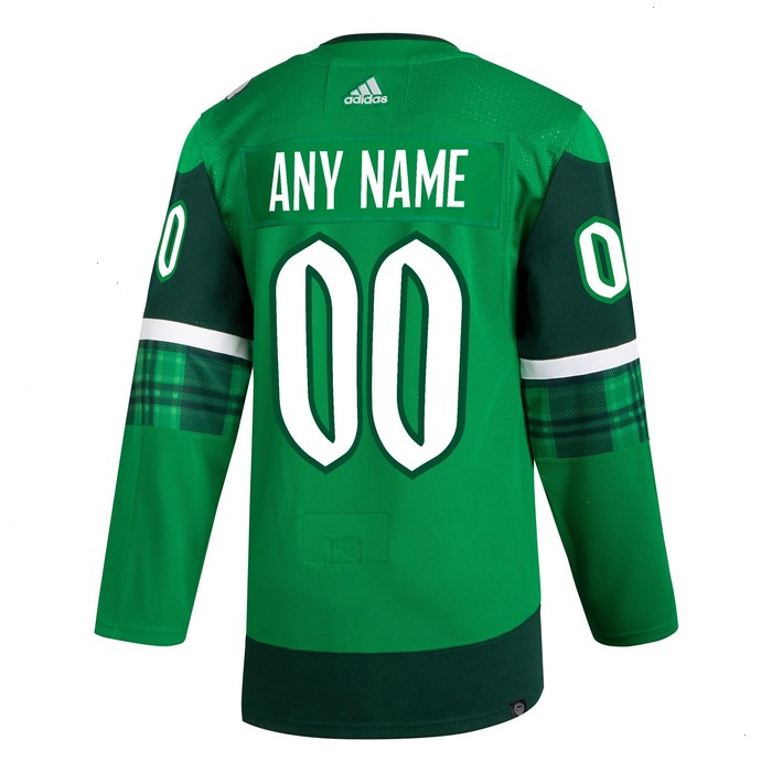 Anaheim Ducks adidas St. Patrick's Day Authentic Custom Jersey - Kelly Green