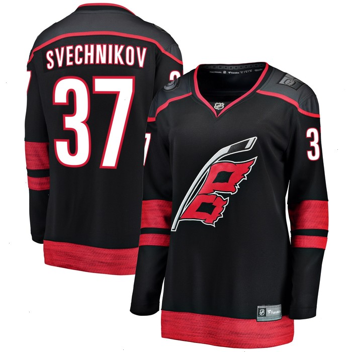 Andrei Svechnikov Carolina Hurricanes Fanatics Branded Women's Home Premier Breakaway Player Jersey - Black