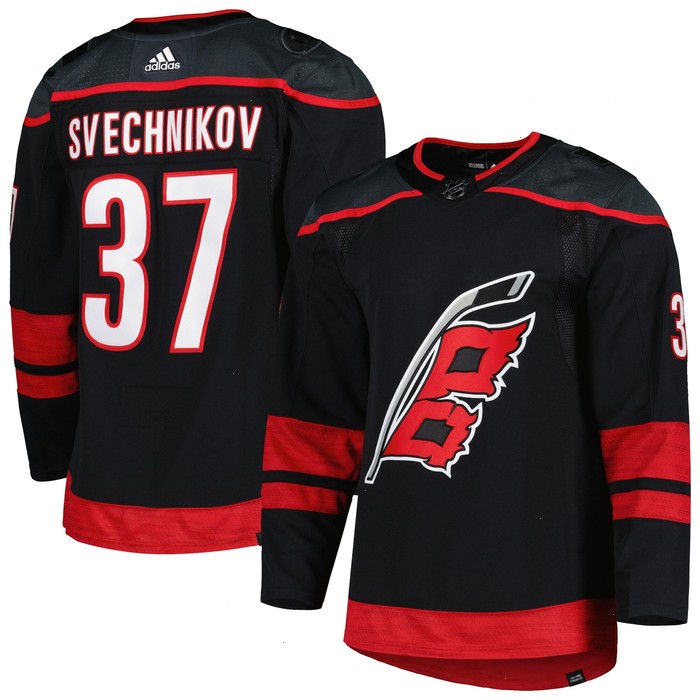 Andrei Svechnikov Carolina Hurricanes adidas Alternate Primegreen Authentic Pro Player Jersey - Black