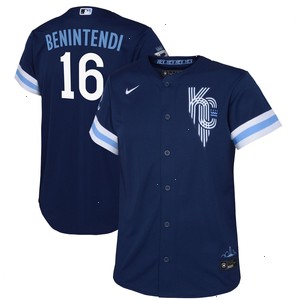 Andrew Benintendi Kansas City Royals Nike Toddler 2022 City Connect Replica Player Jersey - Navy