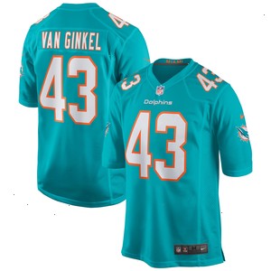 Andrew Van Ginkel Miami Dolphins Nike Game Jersey - Aqua