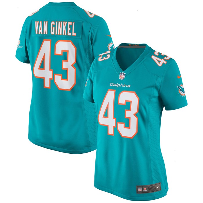 Andrew Van Ginkel Miami Dolphins Nike Women's Game Jersey - Aqua