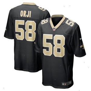 Anfernee Orji New Orleans Saints Nike Team Game Jersey - Black