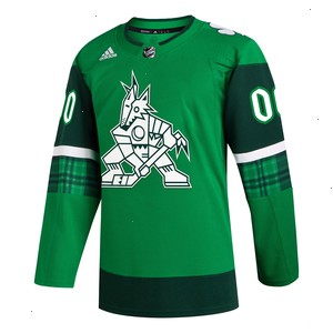 Arizona Coyotes adidas St. Patrick's Day Authentic Custom Jersey - Kelly Green