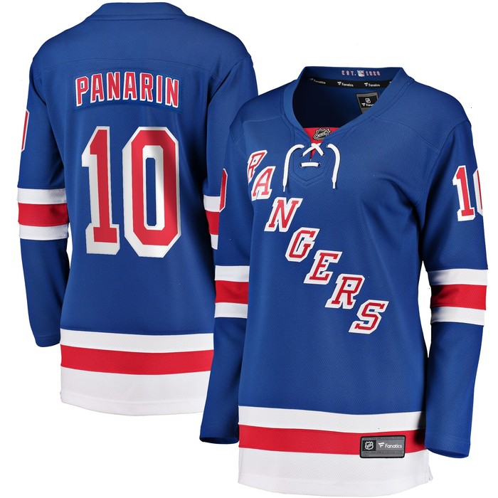 Artemi Panarin New York Rangers Fanatics Branded Women's Home Breakaway Player Jersey - Blue