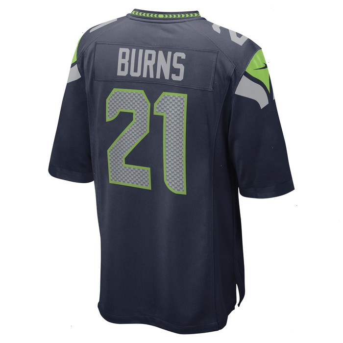 Artie Burns Seattle Seahawks Nike Game Player Jersey - College Navy