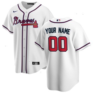 Atlanta Braves Nike Home Replica Custom Jersey - White