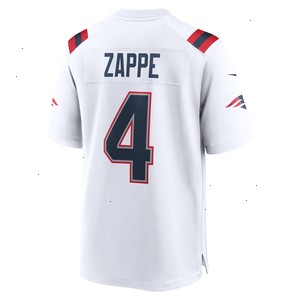 Bailey Zappe New England Patriots Nike Game Player Jersey - White