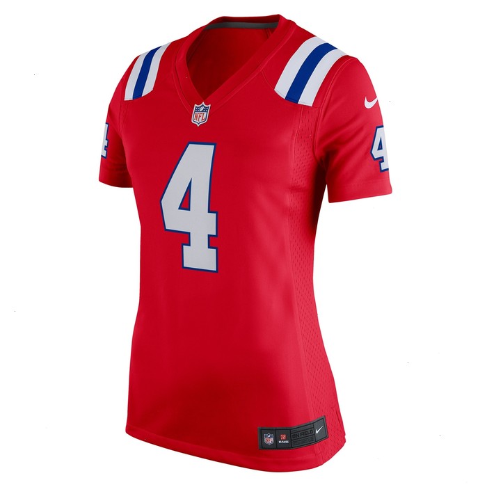 Bailey Zappe New England Patriots Nike Women's Alternate Game Player Jersey - Red