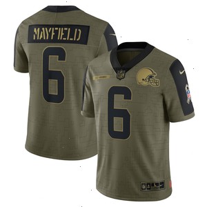 Baker Mayfield Cleveland Browns Nike 2021 Salute To Service Limited Player Jersey - Olive