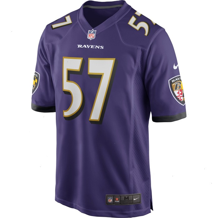 Bart Scott Baltimore Ravens Nike Game Retired Player Jersey - Purple