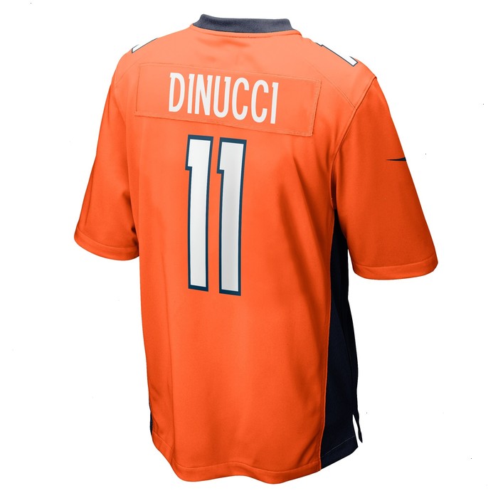 Ben DiNucci Denver Broncos Nike Team Game Jersey - Orange