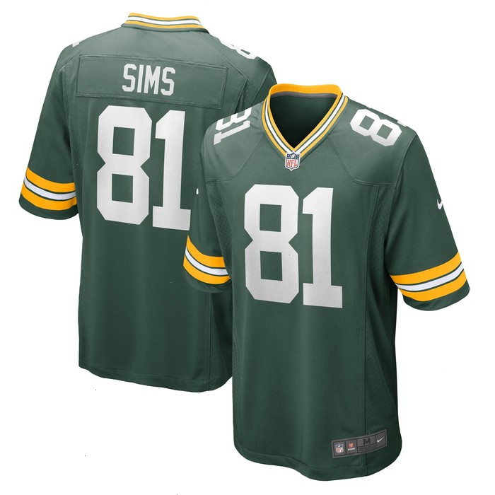 Ben Sims Green Bay Packers Nike Team Game Jersey - Green